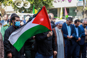 تظاهرات مردم زنجان در محکومیت حمله به بیمارستان المعمدانی غزه