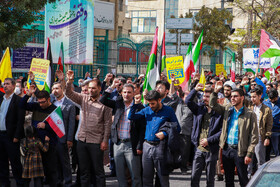 تظاهرات مردم زنجان در محکومیت حمله به بیمارستان المعمدانی غزه