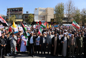 تجمع مردم یاسوج در محکومیت بمباران بیمارستان المعمدانی غزه