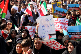 تجمع مردم یاسوج در محکومیت بمباران بیمارستان المعمدانی غزه