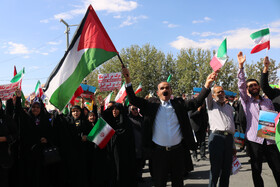 تجمع مردم یاسوج در محکومیت بمباران بیمارستان المعمدانی غزه