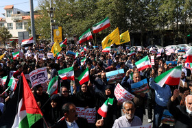 تجمع مردم یاسوج در محکومیت بمباران بیمارستان المعمدانی غزه