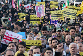 تجمع مردم سمنان در واکنش حمله به بیمارستان المعمدانی غزه