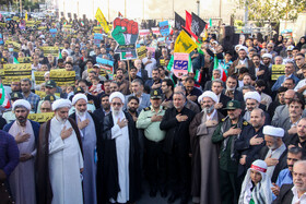 تجمع مردم سمنان در واکنش حمله به بیمارستان المعمدانی غزه