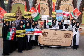تجمع مردم سمنان در واکنش حمله به بیمارستان المعمدانی غزه