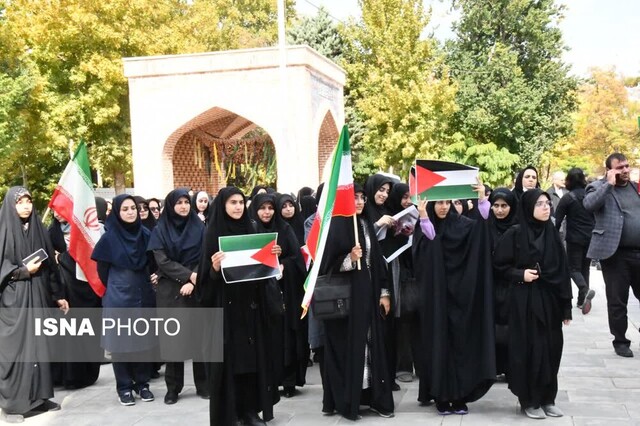 تجمع دانشگاهیان دانشگاه ارومیه در حمایت از مردم مظلوم فلسطین