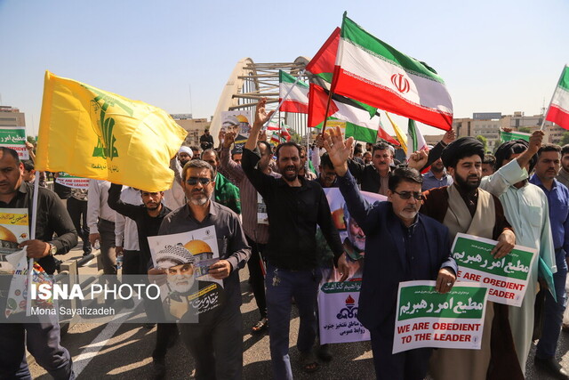 عکس آرشیوی است مردم اهواز بار دیگر جنایات رژیم صهیونیستی در غزه را محکوم کردند