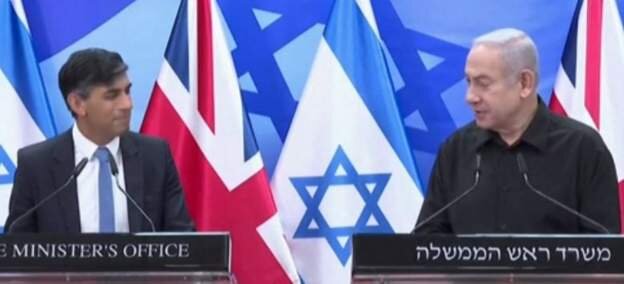 دفاع تمام قد سوناک از رژیم صهیونیستی در دیدار با سران تلآویو