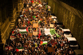 هزاران حامی فلسطین در سوییس به خیابان آمدند