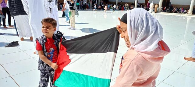 تجمع صدها نمازگزار مصری در مسجد الازهر در حمایت از فلسطین