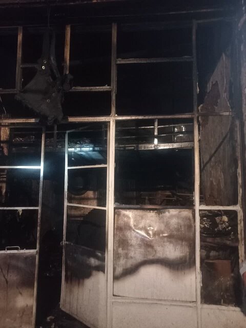 اطفاء حریق در راسته آهنفروشان همدان