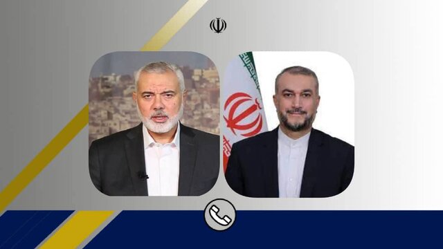 گفتوگوی تلفنی هنیه و امیرعبداللهیان درباره تحولات جاری فلسطین گفتوگوی تلفنی هنیه و امیرعبداللهیان درباره تحولات جاری فلسطین