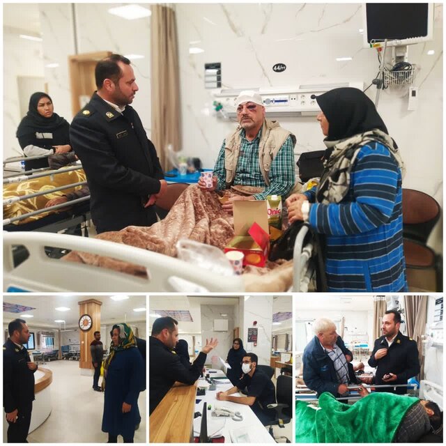 سرکشی مسوولان پلیس سمنان از مصدومان تصادف ۳ خودرو در محور سرخه به سمنان/ انتقال مصدومان به بیمارستان