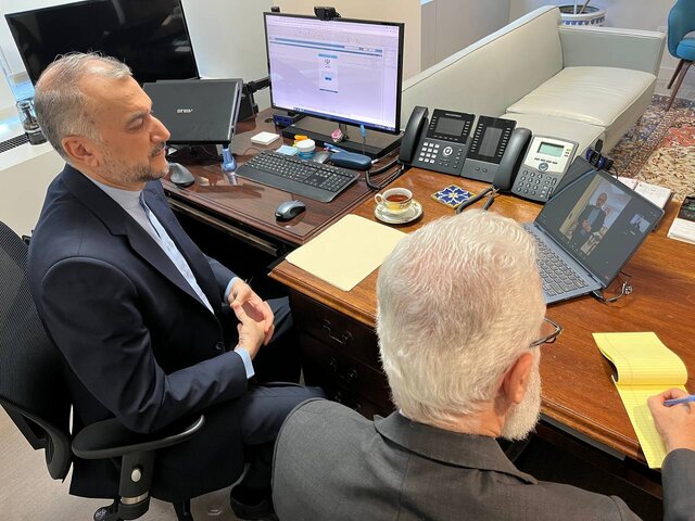 نشست مجازی امیرعبداللهیان با رییس و اعضای دفتر حفاظت منافع ایران در واشنگتن نخبگان و فرهیختگان ایرانی مقیم آمریکا، سرمایه کشور هستند