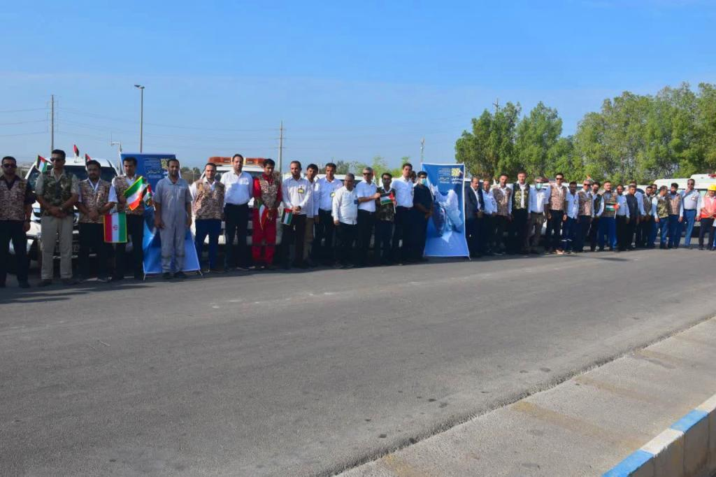 برگزاری رزمایش ناوگان خودرویی در پالایشگاه پنجم پارس جنوبی