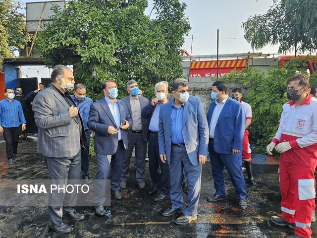 حضور استاندار گیلان در محل حادثه آتش سوزی کمپ ترک اعتیاد لنگرود /۳۲ کشته و ۱۶ مصدوم + تصاویر