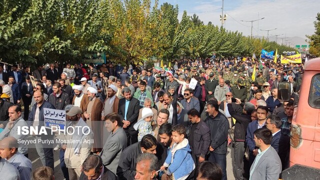 خروش مردم بجنورد در راهپیمایی ۱۳ آبان + تصاویر