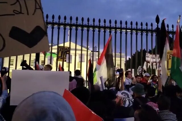 اعتراضات به جنایات صهیونیستها در غزه و حمایت از فلسطین از مقابل کاخ سفید تا اندنزی