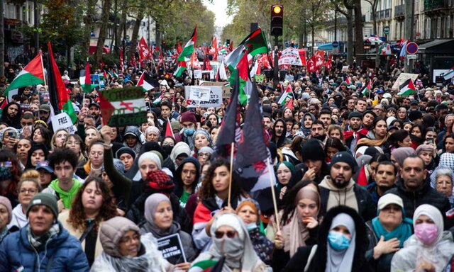 اعتراضات به جنایات صهیونیستها در غزه و حمایت از فلسطین از مقابل کاخ سفید تا اندنزی