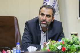علیرضا کلانتر مهرجردی معاون فرهنگی جهاد دانشگاهی در نشست خبری سی امین جشنواره ملی کتاب دانشجویی