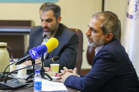 حامد علیاکبرزاده رییس سازمان ترویج مطالعه و نشر جهاد دانشگاهی در نشست خبری سی امین جشنواره ملی کتاب دانشجویی