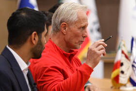 نشست خبری یورن اندرسن سرمربی تیم ملی هنگکنگ پیش از بازی با تیم ملی ایران