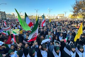 راهپیمایی مردم همدان در حمایت از کودکان و زنان مظلوم غزه