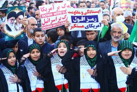 راهپیمایی مردم همدان در حمایت از کودکان و زنان مظلوم غزه