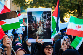 راهپیمایی مردم زنجان در حمایت از کودکان و زنان مظلوم غزه