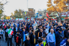 راهپیمایی مردم زنجان در حمایت از کودکان و زنان مظلوم غزه
