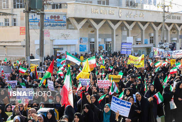 برگزاری تجمع کرمانشاهیان در دفاع از کودکان و مردم مظلوم غزه