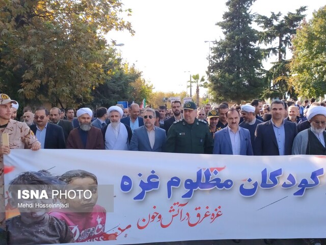 اجتماع مردم آستارا در محکومیت جنایات رژیم کودککش صهیونیستی