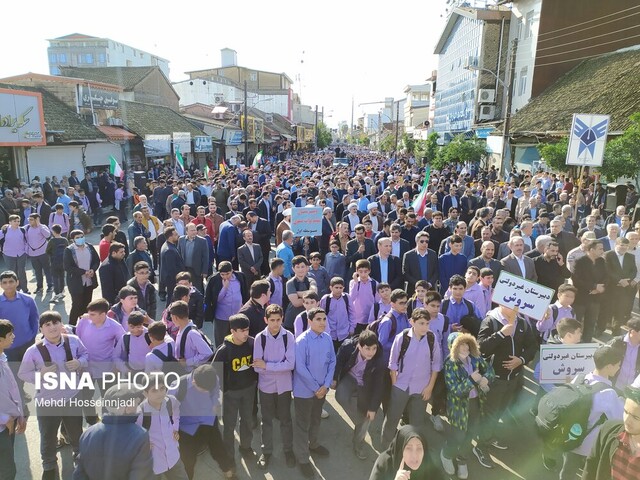 اجتماع مردم آستارا در محکومیت جنایات رژیم کودککش صهیونیستی