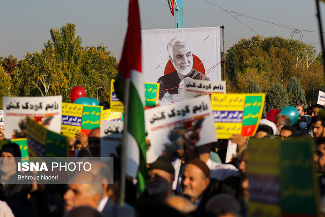 عکس تزئینی ست راهپیمایی نمازگزاران سمنانی در محکومیت اقدامات تروریستی کرمان و غزه