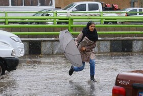 بارش باران پاییزی - همدان