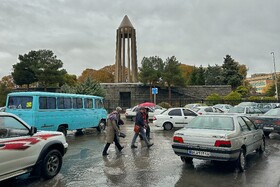 بارش باران پاییزی - همدان