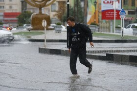 بارش باران پاییزی - همدان