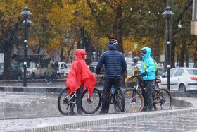 بارش باران پاییزی - همدان