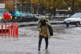 بارش باران پاییزی - همدان