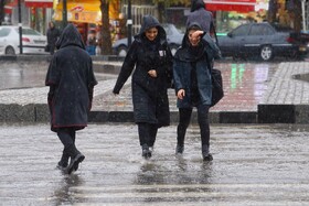 بارش باران پاییزی - همدان