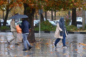 بارش باران پاییزی - همدان