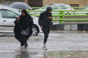 بارش باران پاییزی - همدان