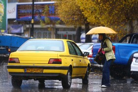 بارش باران پاییزی - همدان