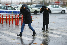 بارش باران پاییزی - همدان