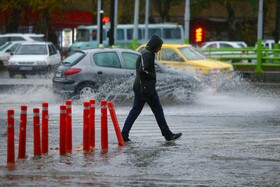 بارش باران پاییزی - همدان