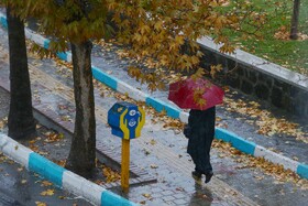 بارش باران پاییزی - همدان