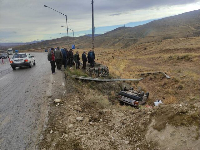 تصویر آرشیوی است مصدومیت ۷ نفر در تصادف محور ارومیه - سلماس