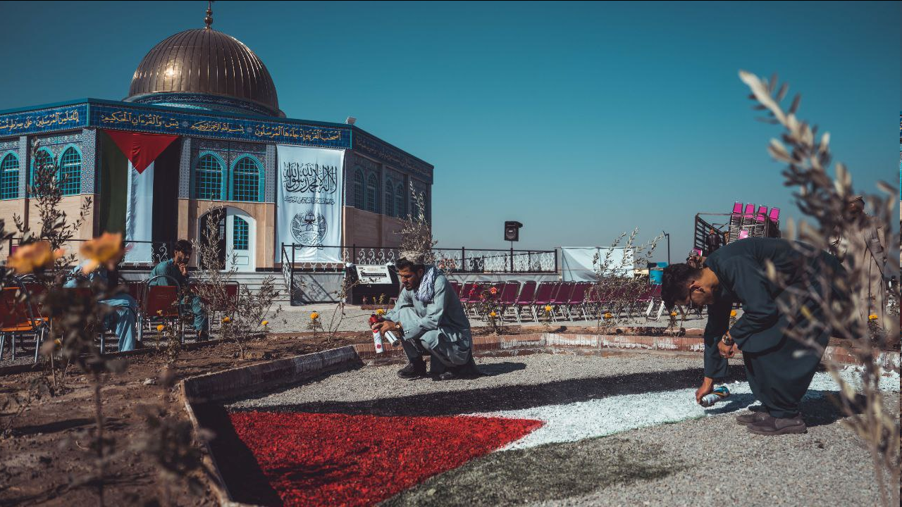 همراهی متفاوت با غزه؛ بزرگترین نماد مسجدالاقصی در شرق افغانستان افتتاح شد