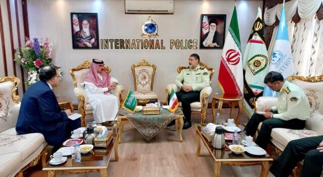 دیدار سفیر عربستان در تهران با رئیس پلیس بینالملل فراجا