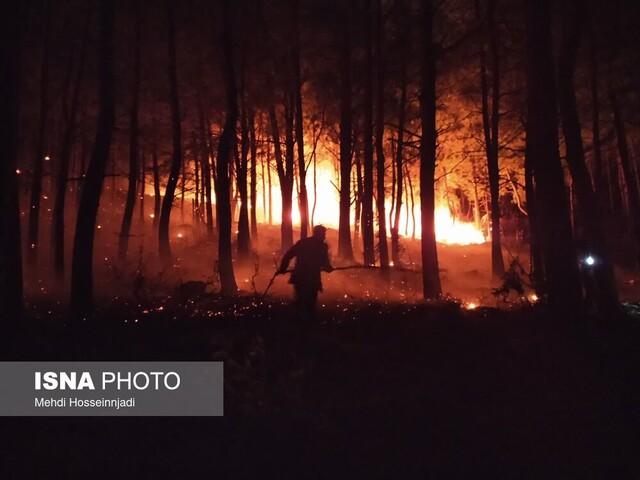 مهار آتش‌سوزی در پارک ملی بوجاق